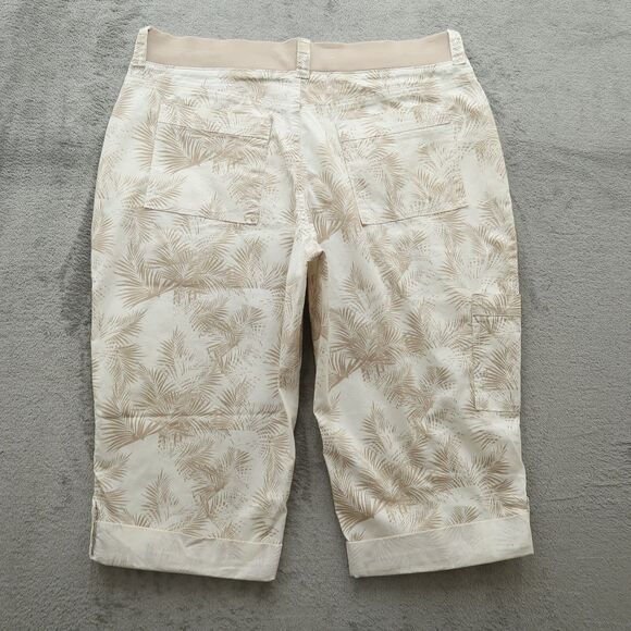 Riders By Lee Capri Pants Women's 18M Floral Mid-Rise Cargo Skimmer 17" Inseam - Picture 8 of 15